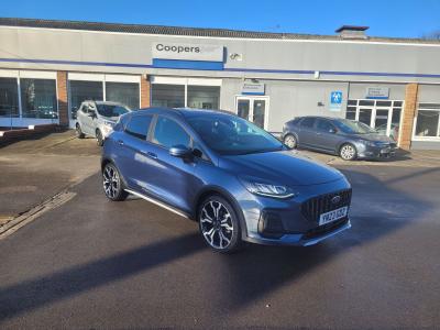 Ford Fiesta 1.0T EcoBoost MHEV Active X Edition Euro 6 (s/s) 5dr Hatchback Petrol Chrome Blue at Coopers of Oulton Leeds