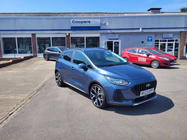 Ford Fiesta 1.0T EcoBoost Active X Euro 6 (s/s) 5dr Hatchback Petrol Chrome Blue